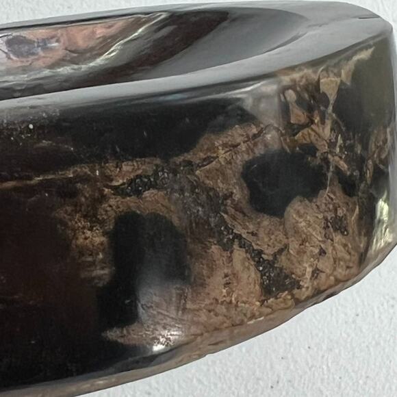 Petrified Wood Bowl/Ashtray From Indonesia Tertiary Period Over A Million Years - Picture 4 of 16